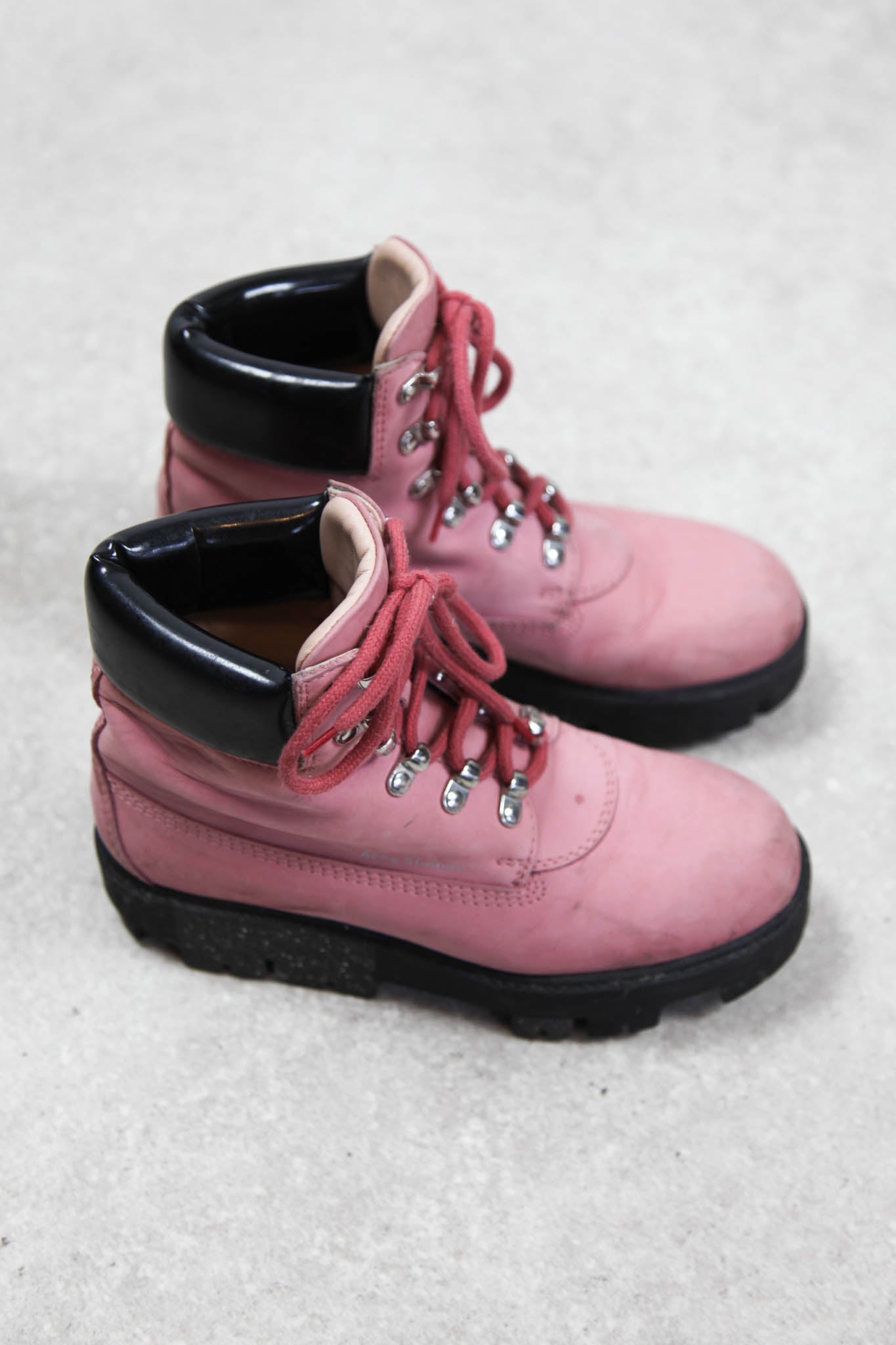 Acne Studio Telde Pink Hiking Boots (EU37/ UK4) - Second Archive