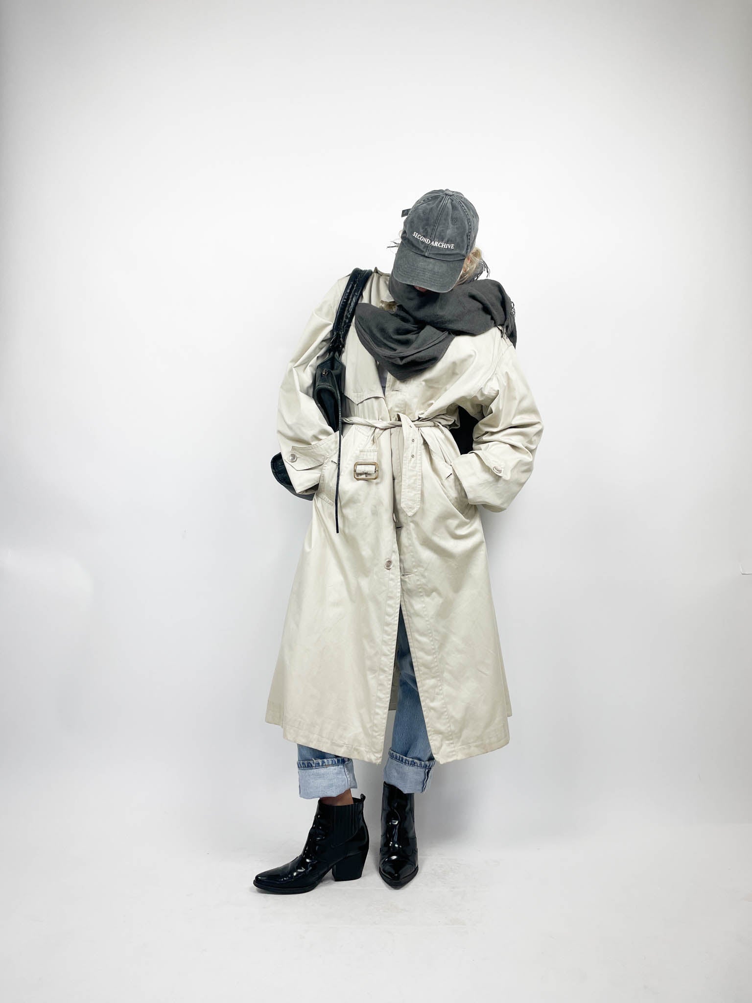 Ivory hot sale trench coat